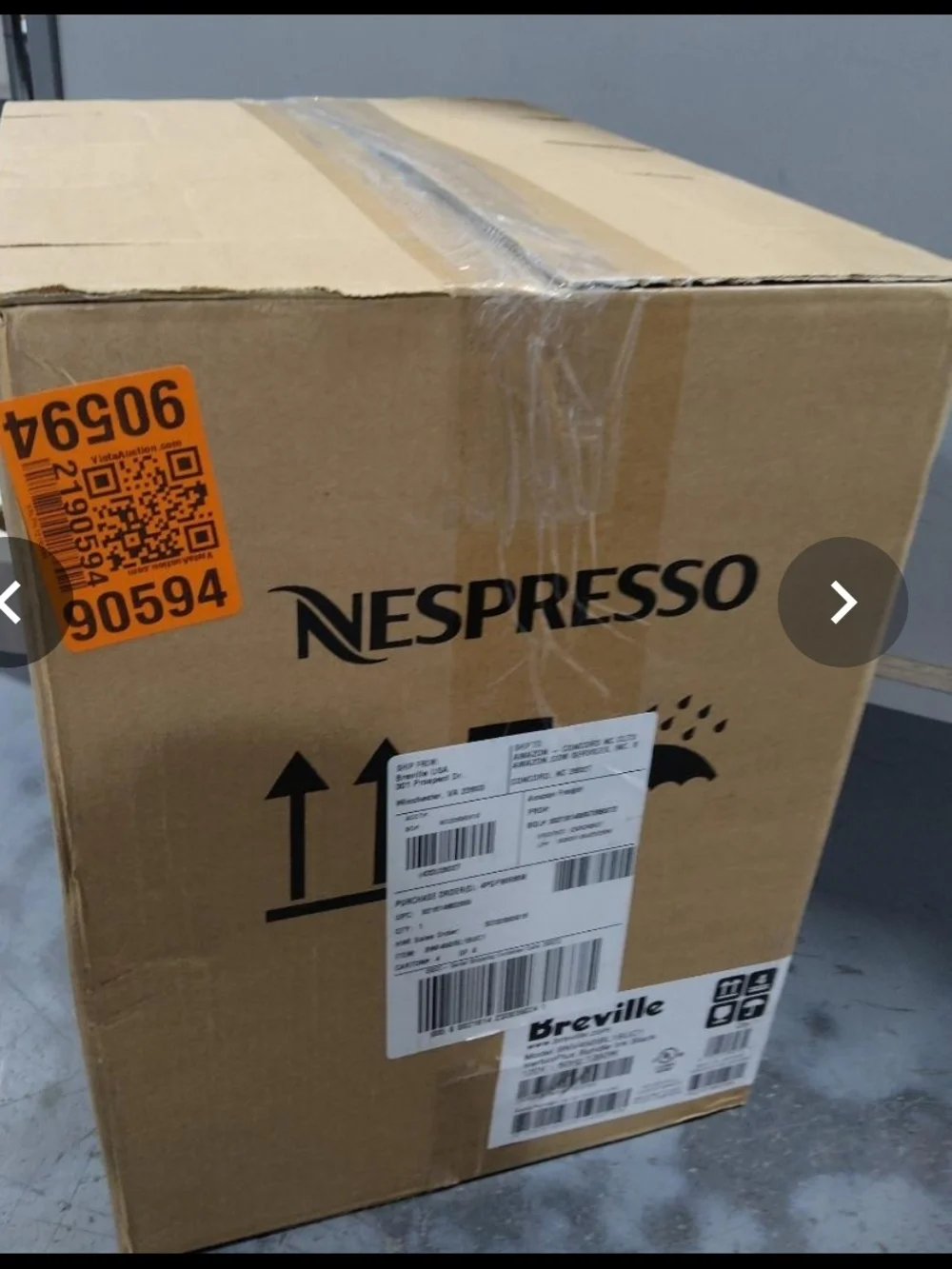Breville Nespresso VertuoPlus Coffee Maker in Black with Chrome Accents